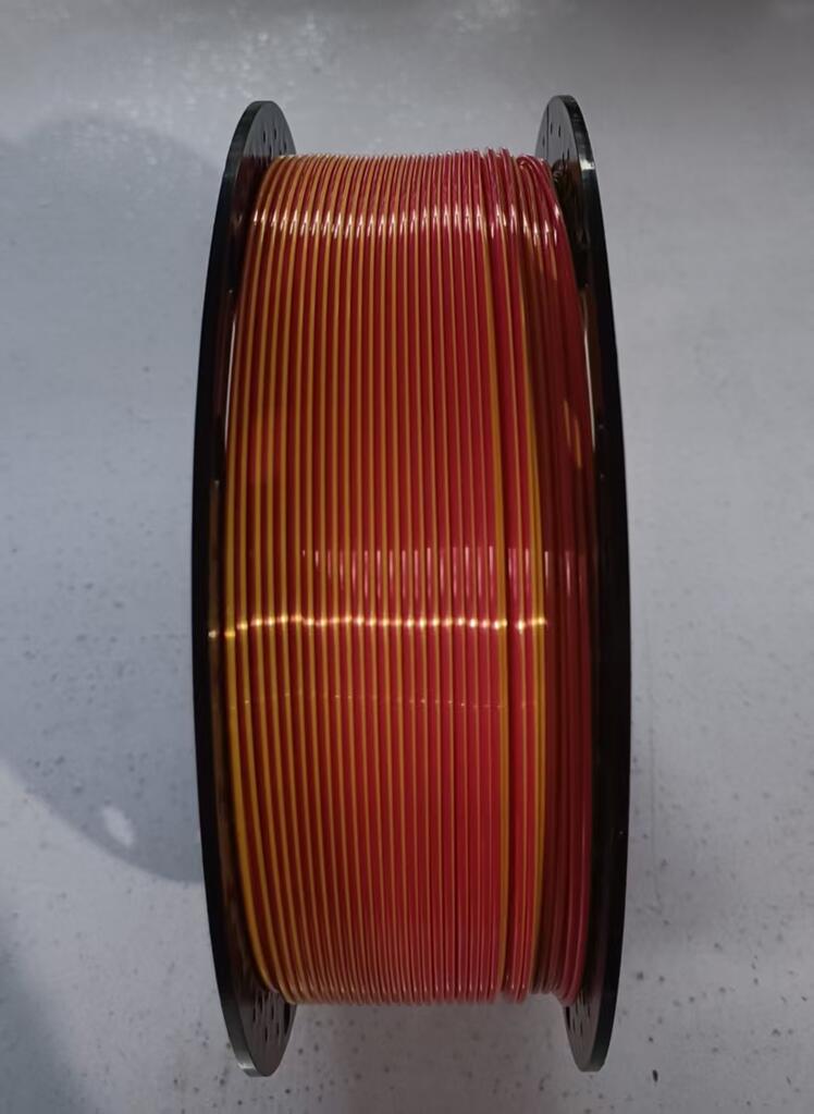 Silk PLA filament 1.75 mm, 1 kg, red/gold